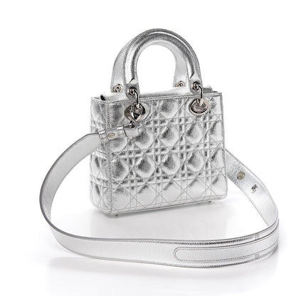 Dior Cannage Metallic Small Lady Dior Bag Rovelle Bags
