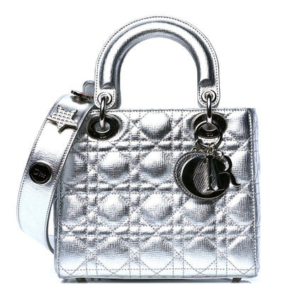 Dior Cannage Metallic Small Lady Dior Bag Rovelle Bags