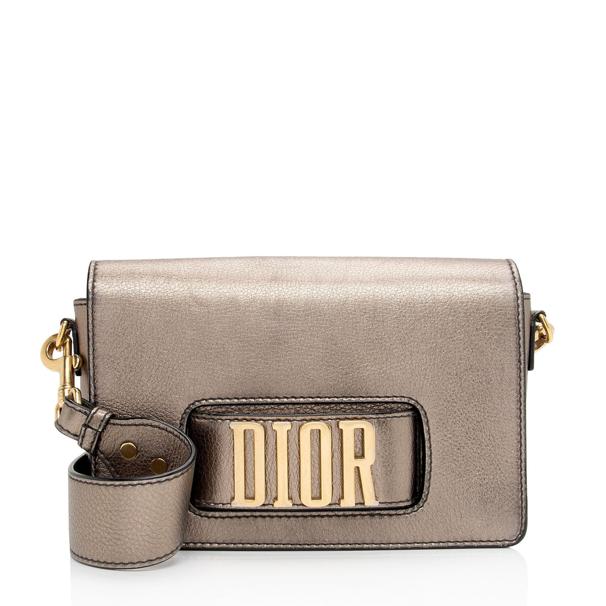 Dior Metallic Grained Calfskin Dio(R)evolution Flap Bag Rovelle Bags