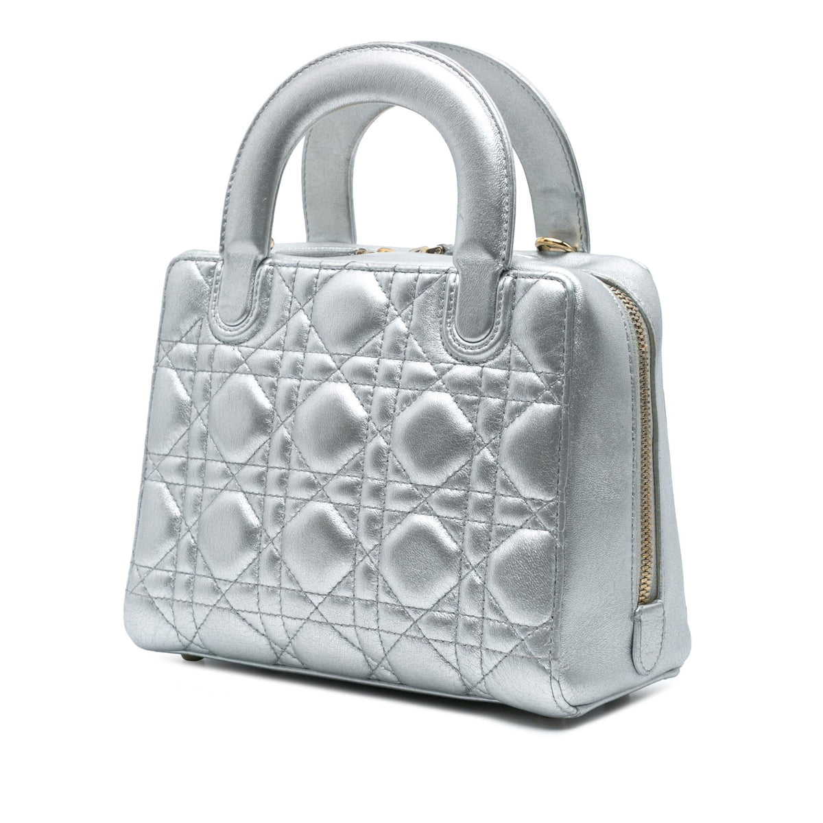 Dior Metallic Lambskin Cannage Lily Tote Rovelle Bags