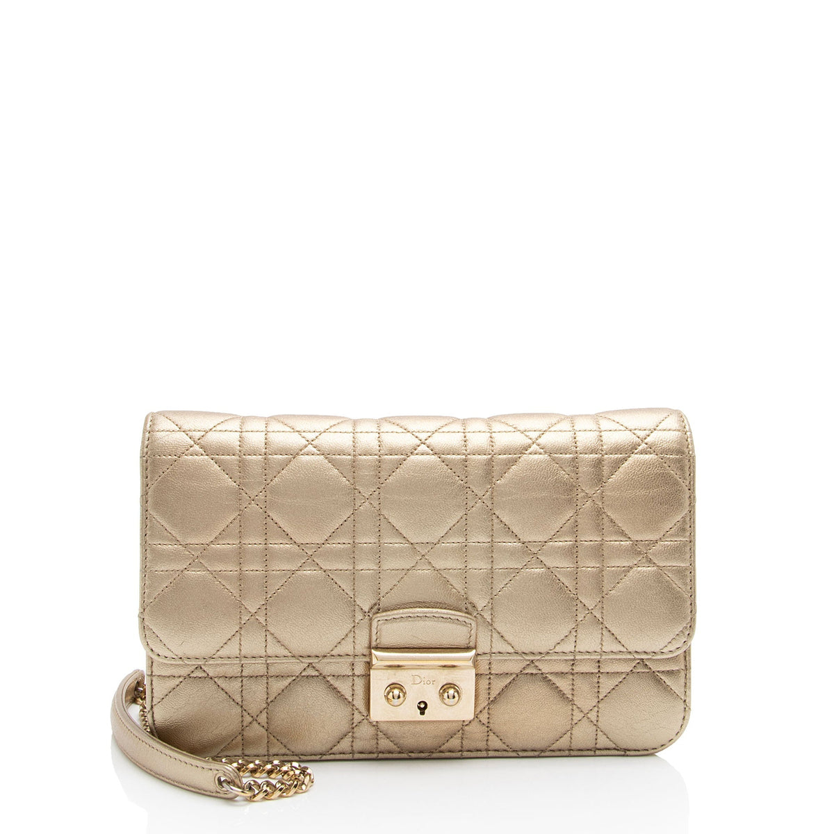Dior Metallic Lambskin Cannage Miss Dior Promenade Crossbody (SHF-79db0Q) Rovelle Bags
