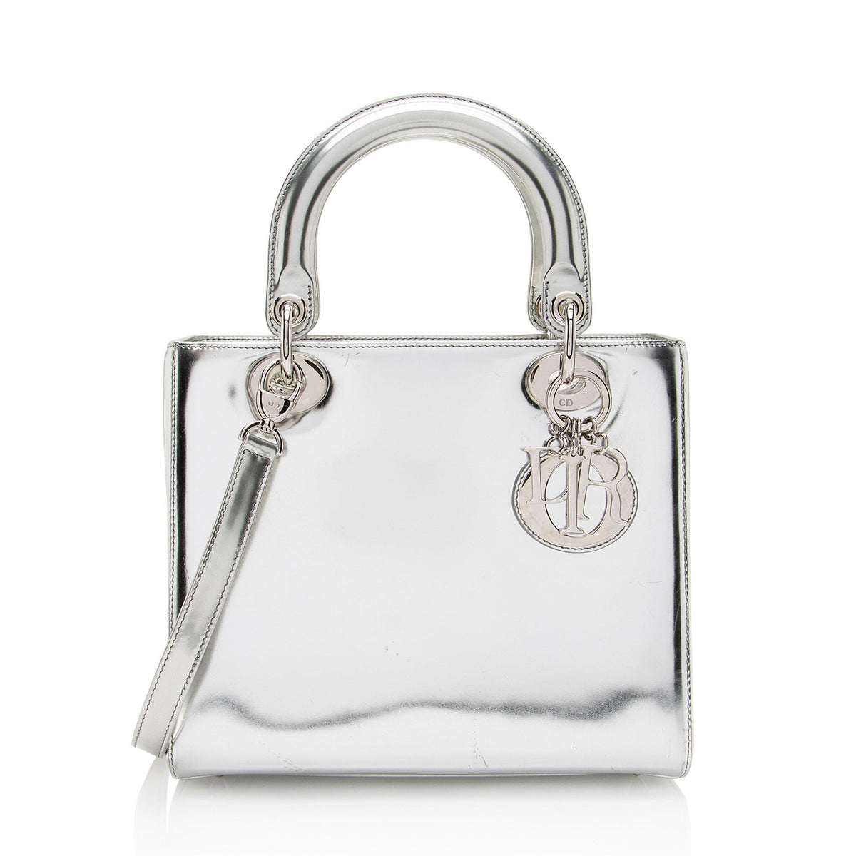 Dior Metallic Patent Leather Dior Medium Tote Rovelle Bags