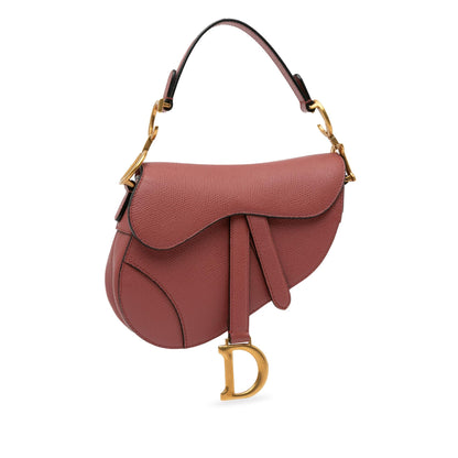 Dior Mini Grained Calfskin Saddle Bag (SHG-fpraI5) Rovelle Bags