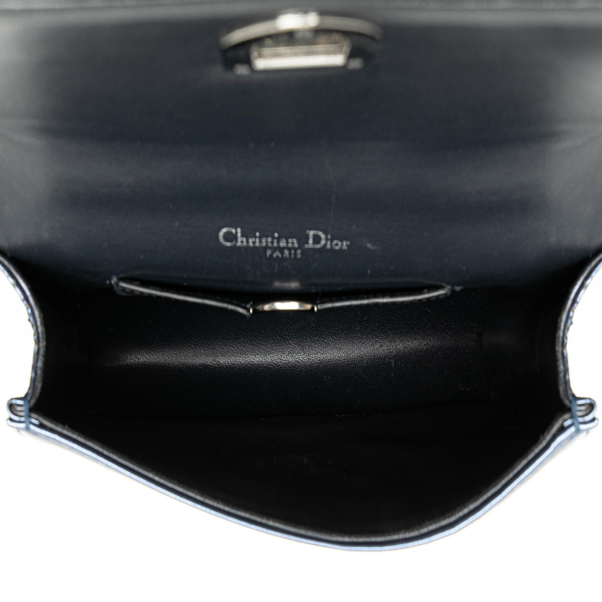 Dior Mini Metallic Patent Microcannage Diorama Flap Rovelle Bags
