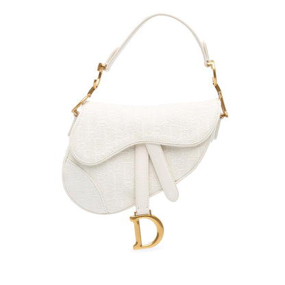 Dior Mini Oblique Canvas Saddle Bag Rovelle Bags