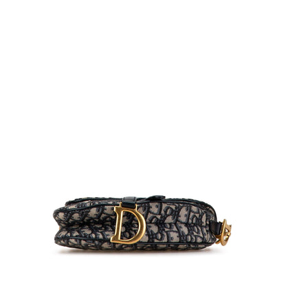 Dior Mini Oblique Canvas Saddle Bag Rovelle Bags