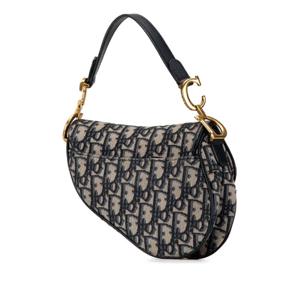 Dior Mini Oblique Canvas Saddle Bag Rovelle Bags