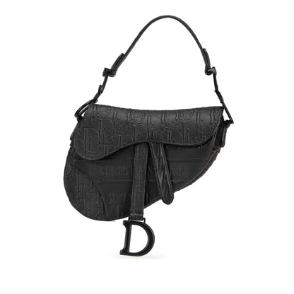 Dior Mini Oblique Embossed Calfskin Saddle Bag Rovelle Bags