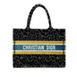 Dior Mizza Medium Embroidered Canvas Leopard Book Tote Rovelle Bags