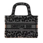 Dior Mizza Mini Embroidered Canvas Leopard Book Tote Rovelle Bags