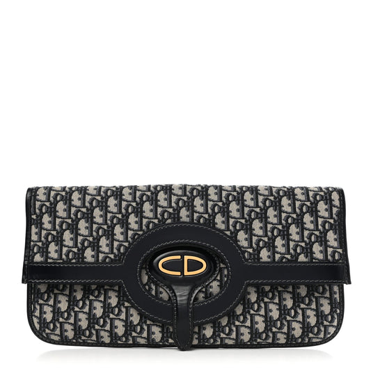 CHRISTIAN DIOR OBLIQUE MONOGRAM FOLD OVER CLUTCH BAG Rovelle Bags