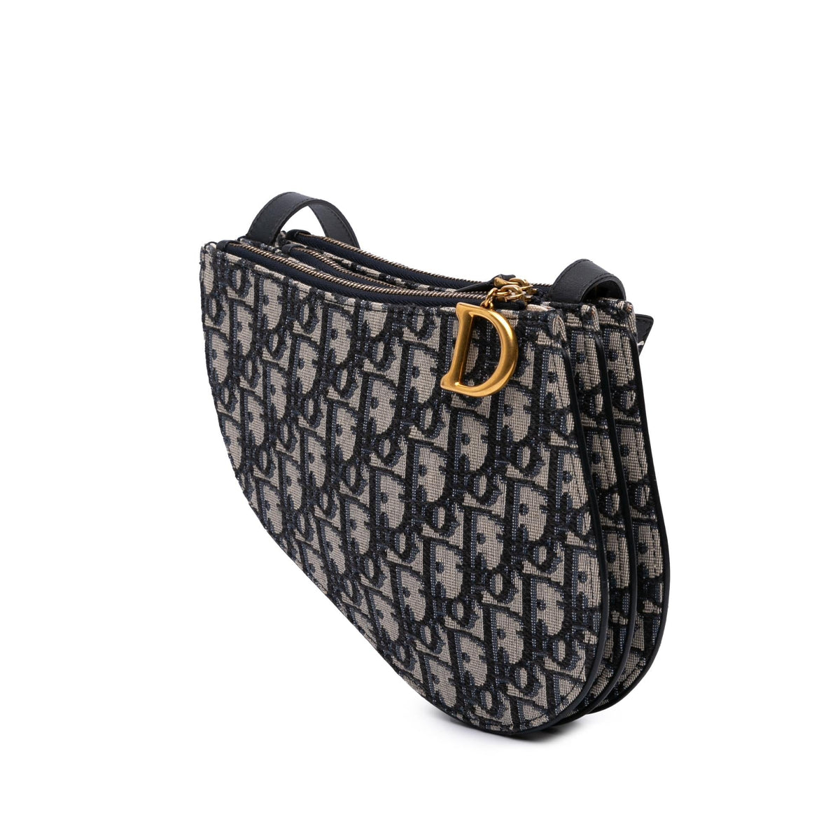 Dior Oblique Canvas Saddle Triple Zip Crossbody Rovelle Bags