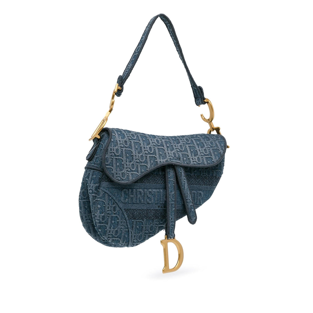Dior Oblique Denim Saddle Bag (SHG-2rS5TK) Rovelle Bags