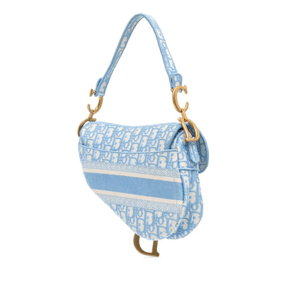 Dior Oblique Embroidered Canvas Saddle Bag Rovelle Bags