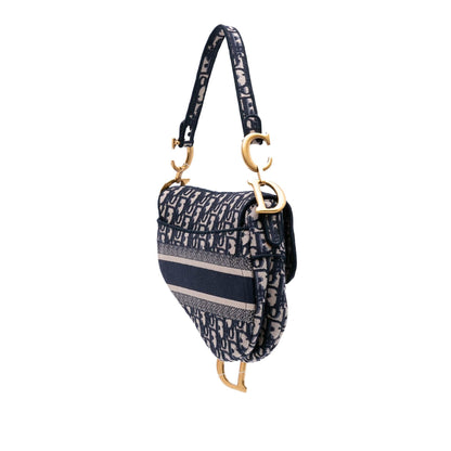 Dior Oblique Embroidered Canvas Saddle Bag Rovelle Bags
