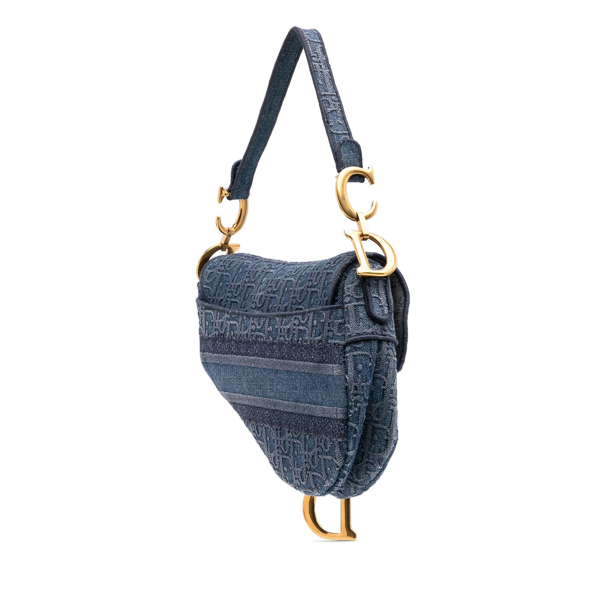 Dior Oblique Embroidered Denim Saddle Bag Rovelle Bags