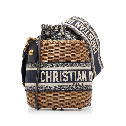 Dior Oblique Wicker Bucket Bag (SHG-RvqXSj) Rovelle Bags
