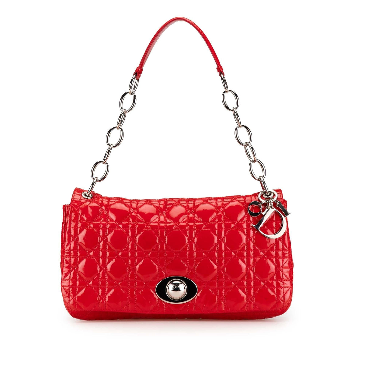 Dior Patent Cannage Rendezvous Shoulder Bag Rovelle Bags
