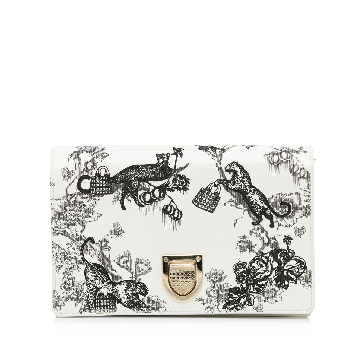 Dior Patent Diorama Toile de Jouy Clutch (SHG-RGybns) Rovelle Bags