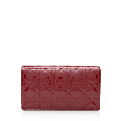 Dior Patent Leather Cannage Dior Chain Pouch (SHF-22842) Rovelle Bags