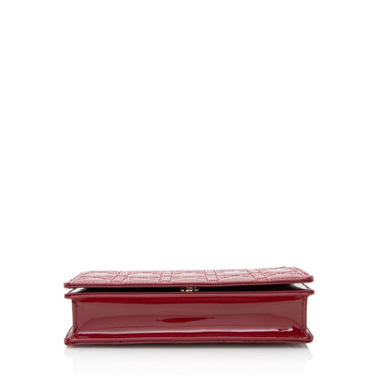 Dior Patent Leather Cannage Dior Chain Pouch (SHF-22842) Rovelle Bags