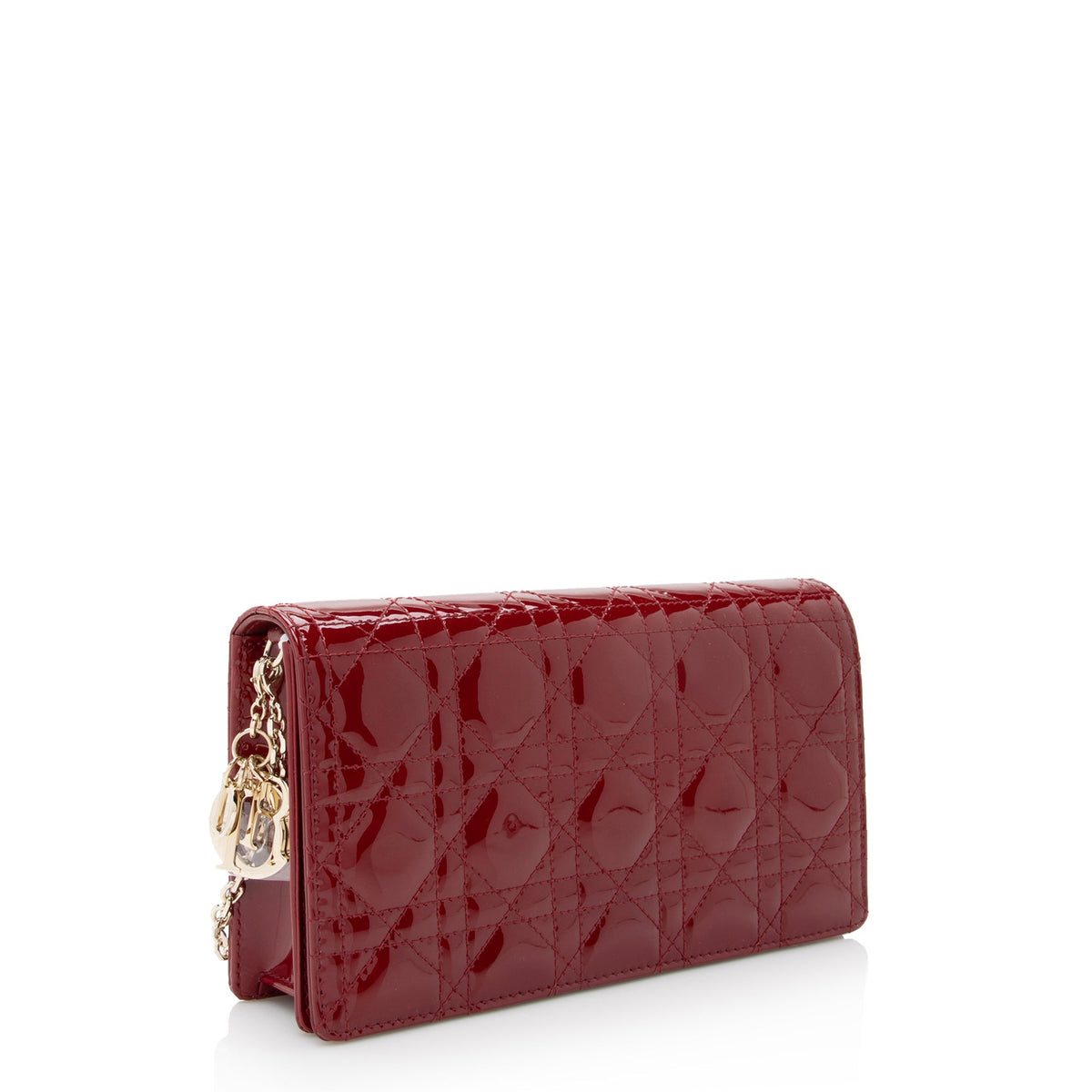 Dior Patent Leather Cannage Dior Chain Pouch (SHF-22842) Rovelle Bags