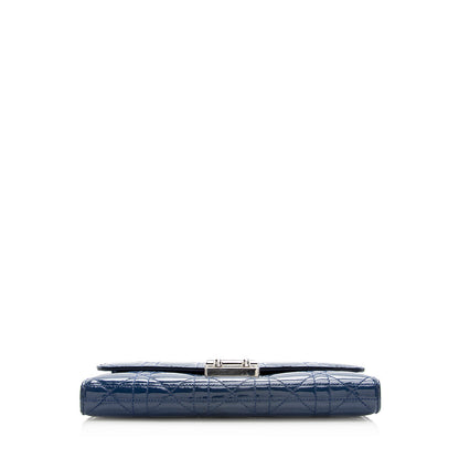 Dior Patent Leather Cannage Wallet on Chain Bag (SHF-19380) Rovelle Bags