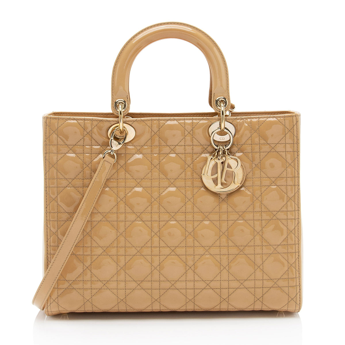 Dior Patent Leather Dior Large Tote (SHF-EZ4EwJ) Rovelle Bags
