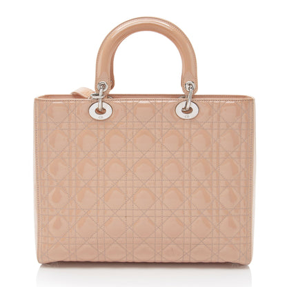 Dior Patent Leather Dior Large Tote (SHF-oF5d9t) Rovelle Bags