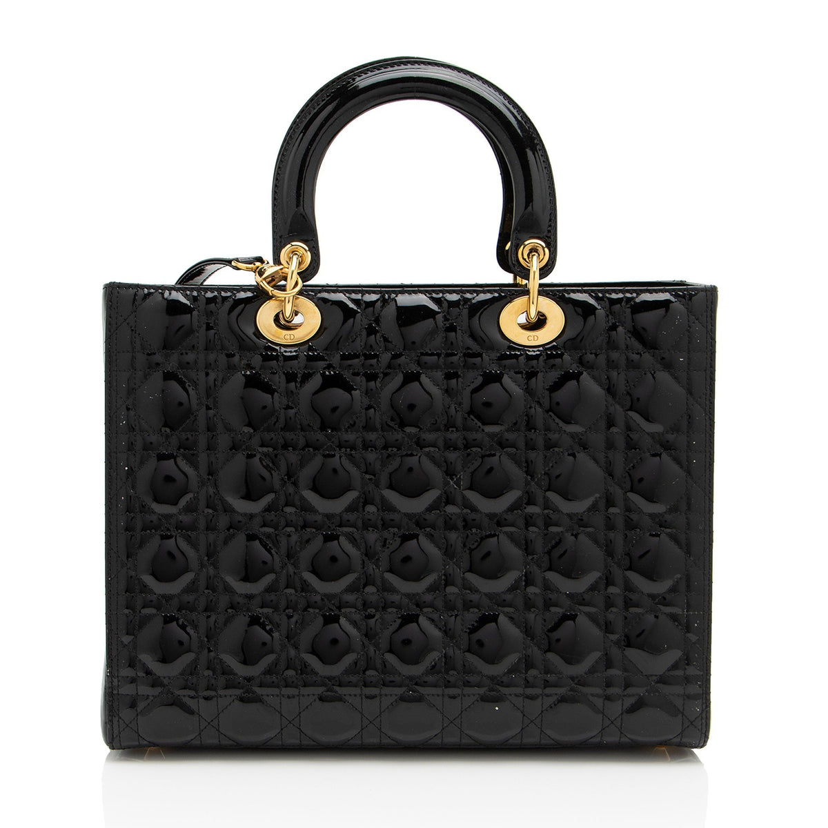 Dior Patent Leather Dior Large Tote (SHF-GVZhUv) Rovelle Bags