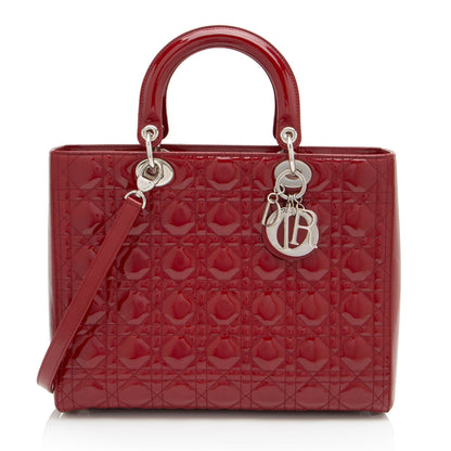 Dior Patent Leather Dior Large Tote (SHF-Fee2T5) Rovelle Bags