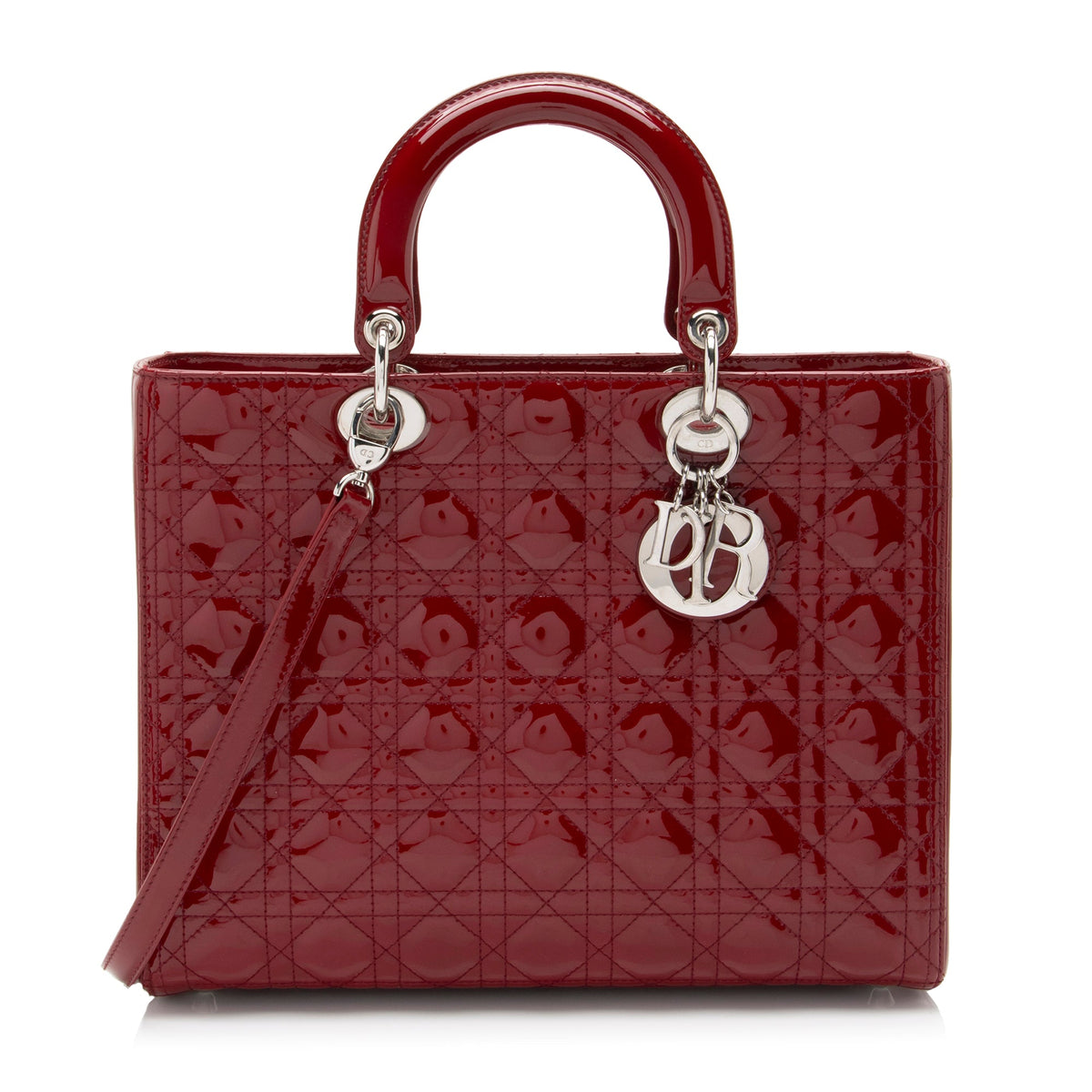 Dior Patent Leather Dior Large Tote (SHF-91E8TQ) Rovelle Bags