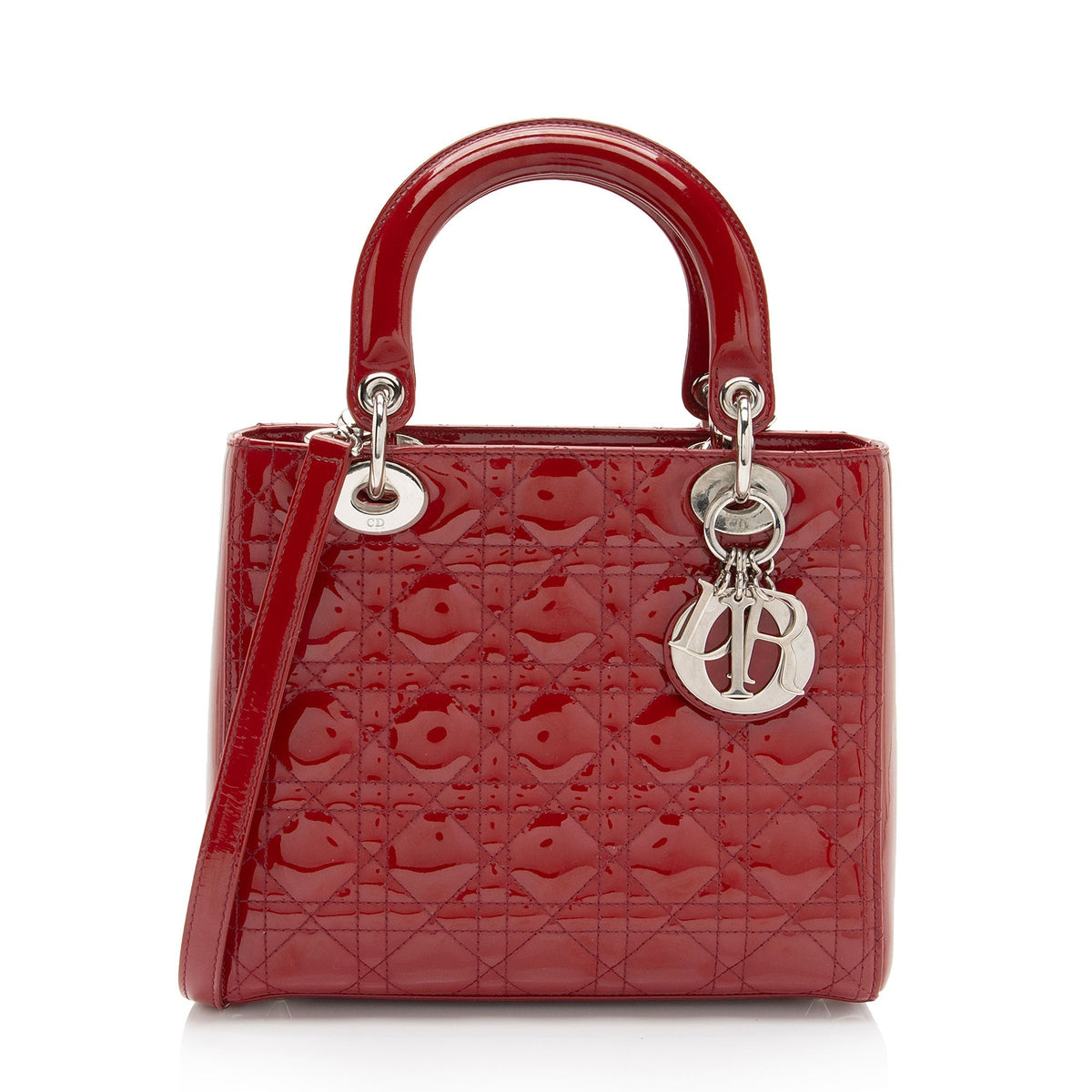 Dior Patent Leather Dior Medium Tote (SHF-KM7Orb) Rovelle Bags