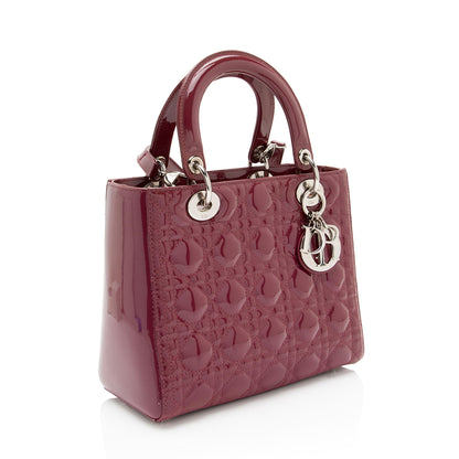 Dior Patent Leather Dior Medium Tote (SHF-Tr4vgf) Rovelle Bags