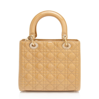 Dior Patent Leather Dior Medium Tote (SHF-8qfooJ) Rovelle Bags