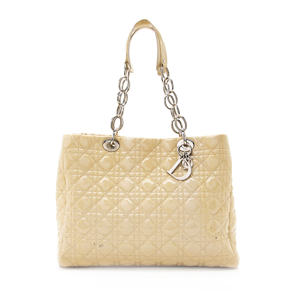 Dior Patent Leather Soft Large Shopping Tote - FINAL (SHF-20104) Rovelle Bags