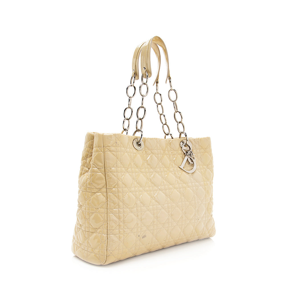 Dior Patent Leather Soft Large Shopping Tote - FINAL (SHF-20104) Rovelle Bags
