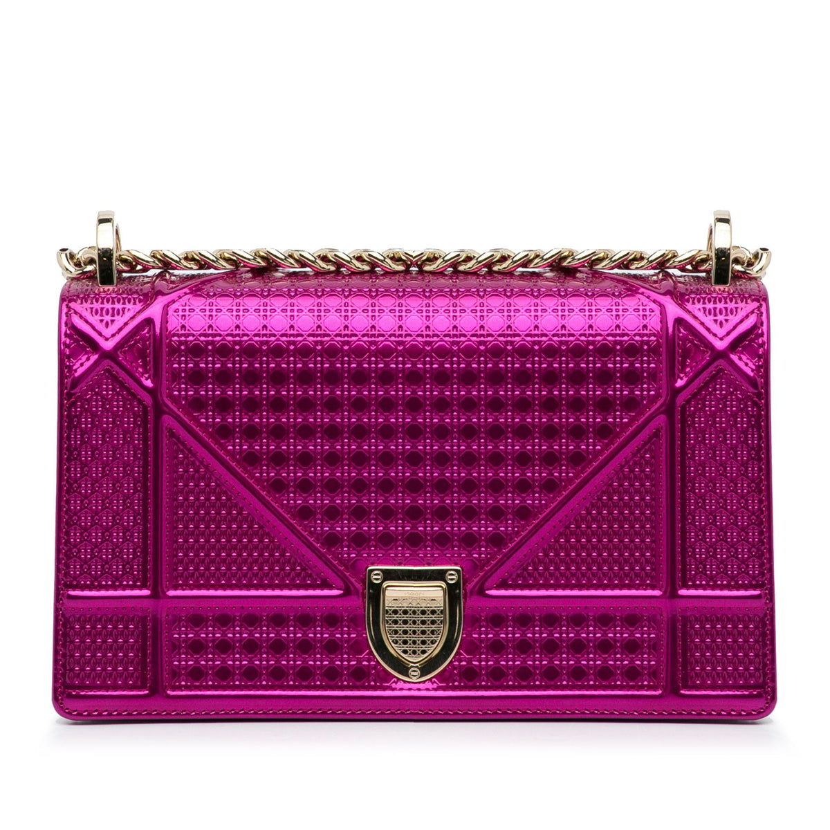 Dior Patent Microcannage Diorama Crossbody Bag (SHG-D2JEVN) Rovelle Bags