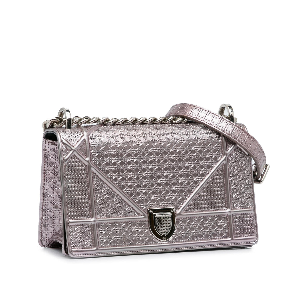 Dior Patent Microcannage Diorama Crossbody Bag Rovelle Bags