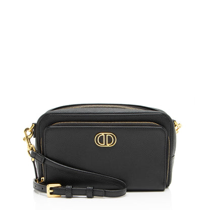 Dior Pebbled Leather Caro Double Pouch Crossbody Rovelle Bags