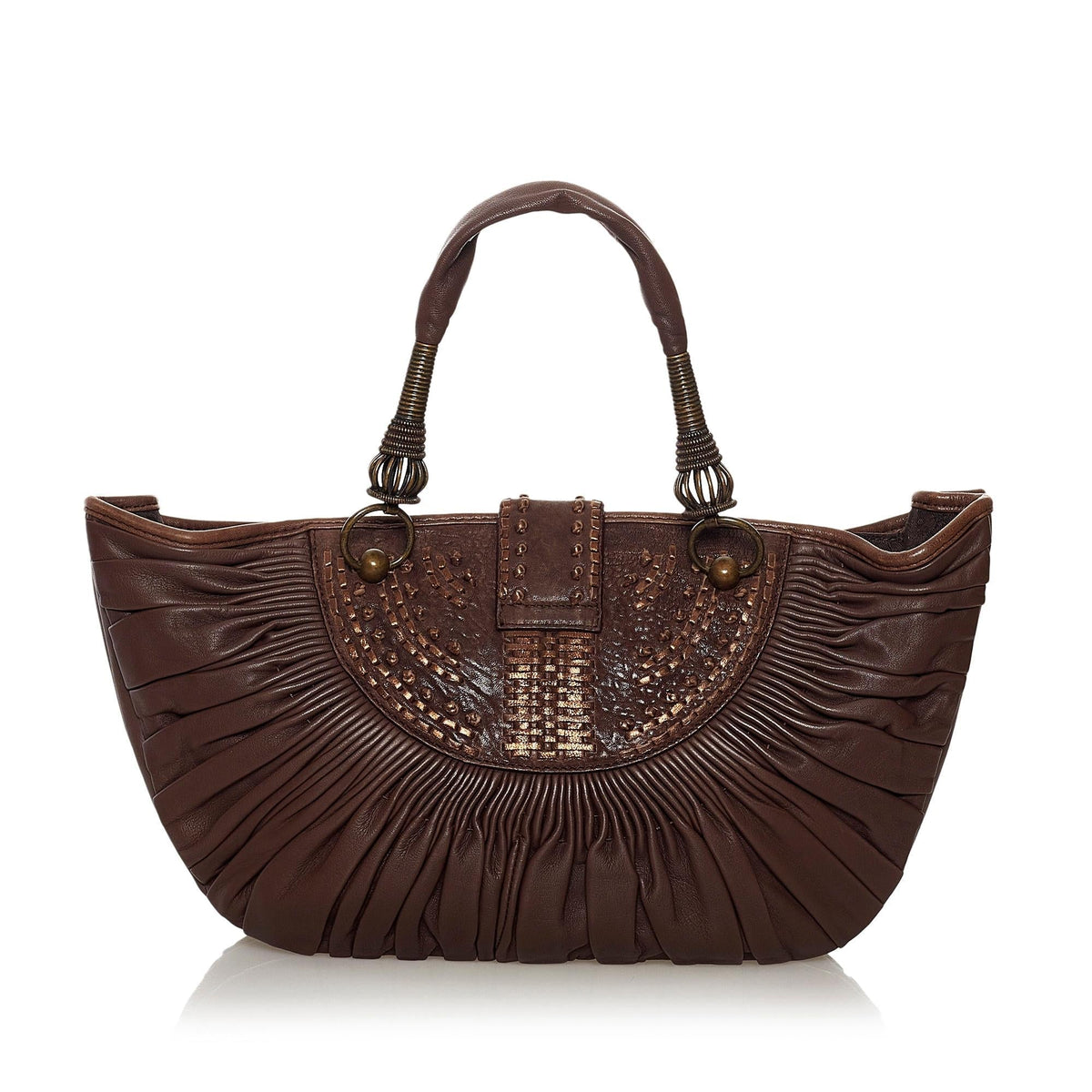 Dior Plisse Leather Handbag (SHG-33252) Rovelle Bags