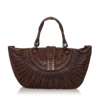 Dior Plisse Leather Handbag (SHG-33252) Rovelle Bags