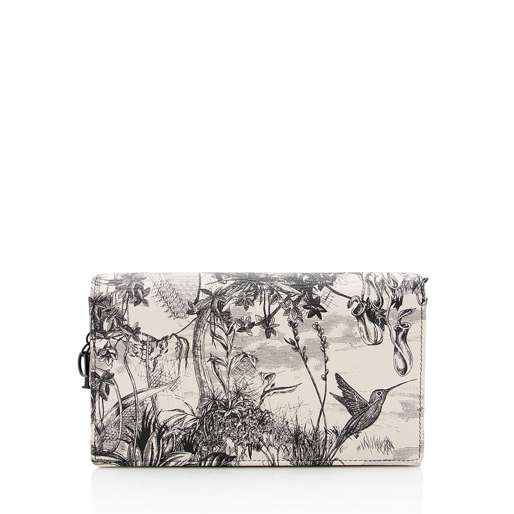 Dior Printed Leather Toile de Jouy Dior Wallet on Chain Bag (SHF-19829) Rovelle Bags