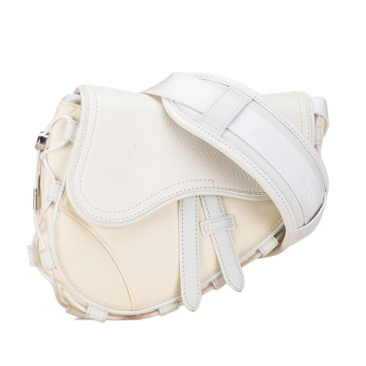 Dior Sacai Technical Fabric and Leather Saddle Bag (SHG-CkqzIJ) Rovelle Bags