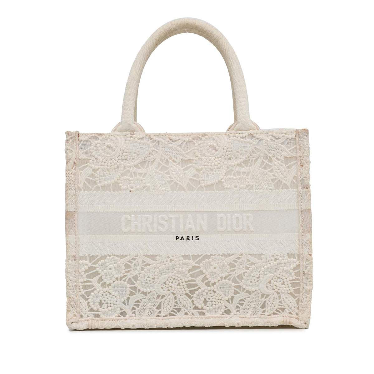 Dior Small D-Lace Embroidery Book Tote Rovelle Bags