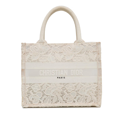 Dior Small D-Lace Embroidery Book Tote Rovelle Bags