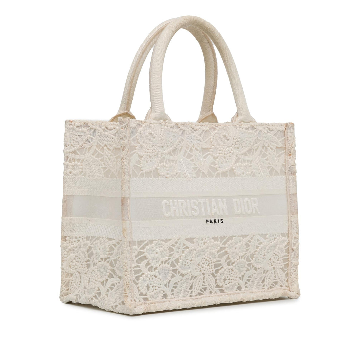 Dior Small D-Lace Embroidery Book Tote Rovelle Bags