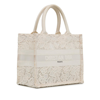 Dior Small D-Lace Embroidery Book Tote Rovelle Bags