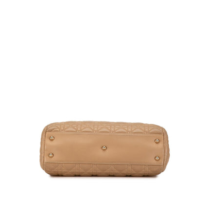 Dior Small Lambskin Cannage Dior Soft Shopping Tote (SHG-gPZGoA) Rovelle Bags
