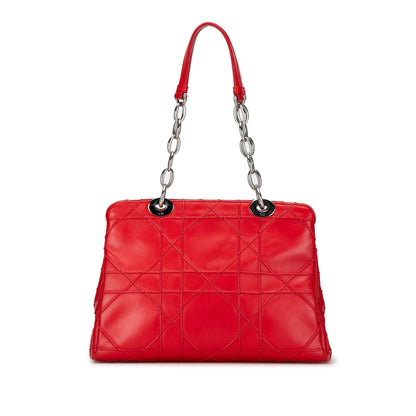 Dior Small Lambskin Cannage Soft Zip Shopping Tote (SHG-nnBORZ) Rovelle Bags